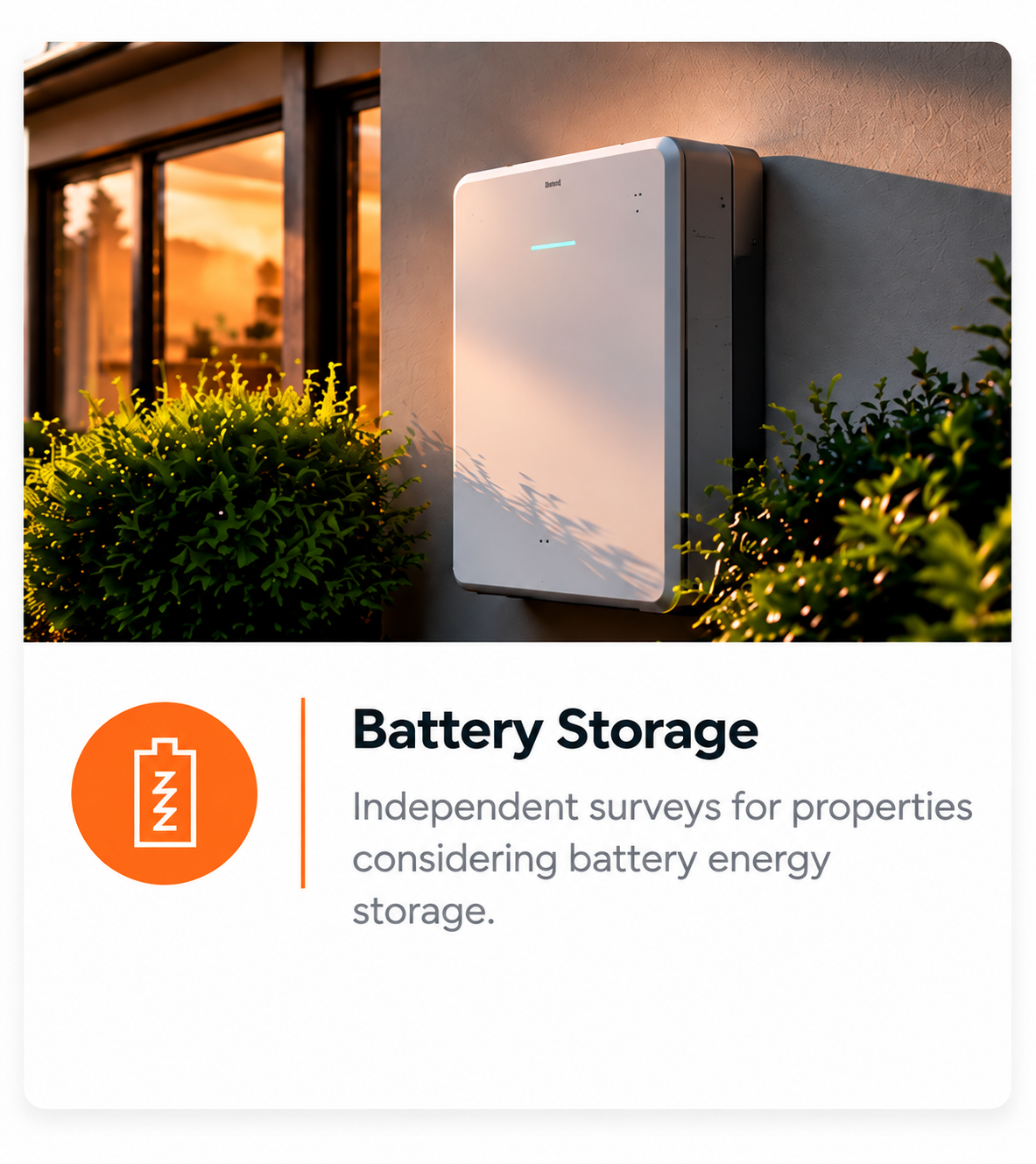 Independent residential battery storage site surveys assessing properties for proposed home battery energy storage systems