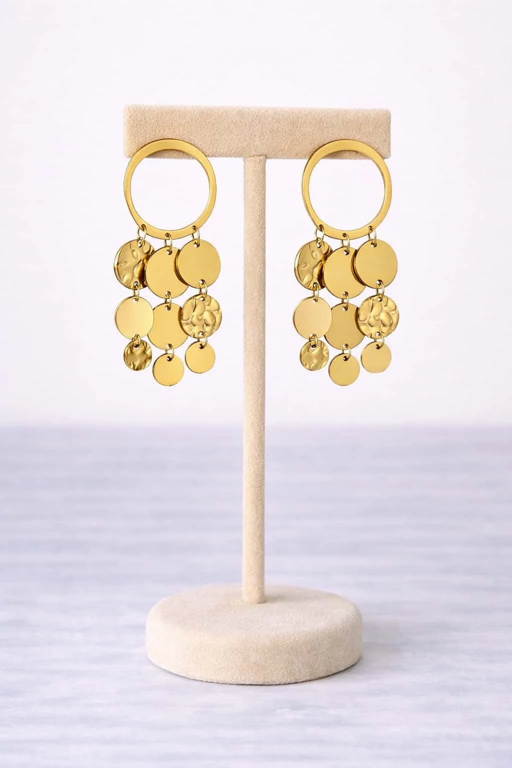boucle d oreilles grappe couleur or