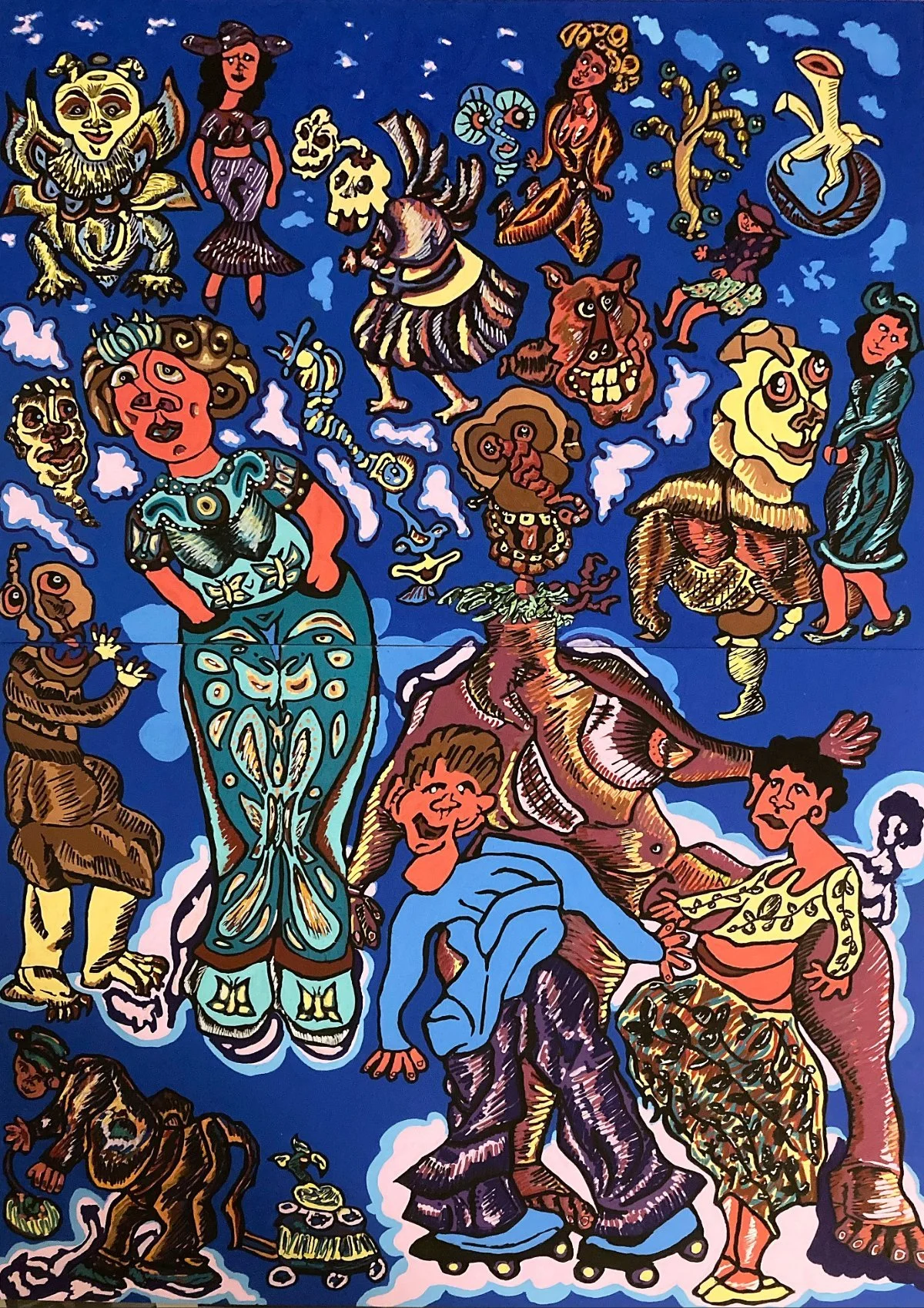 Peinture sur verre figurative 