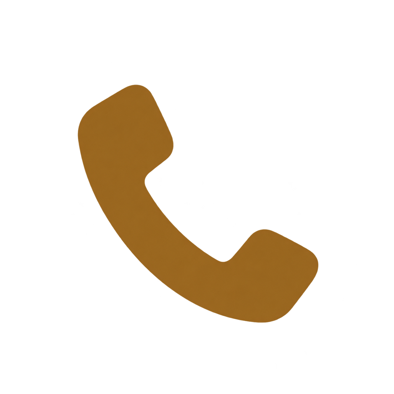 3D rendering of a brown telephone handset with red highlights on a black background