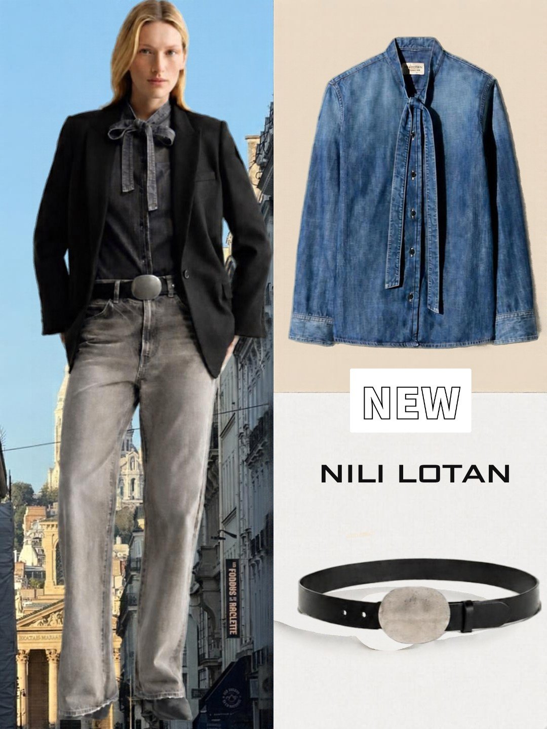 Im Herbst 2026 erlebt Denim ein Revival im authentischen Retro-Stil! Perfekt in Szene gesetzt mit einem eleganten Blazer und einem markanten Westerng&uuml;rtel!
