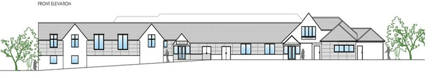 Front elevation of the proposed building at Green Lane