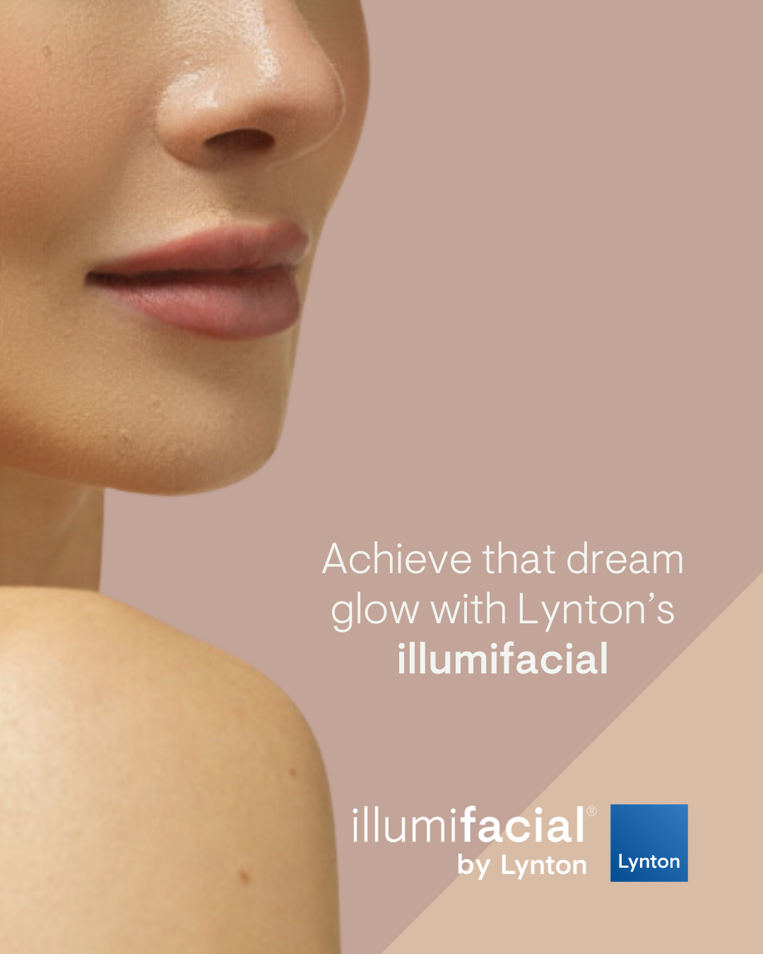 modeL with Lynton illumifacial strapline