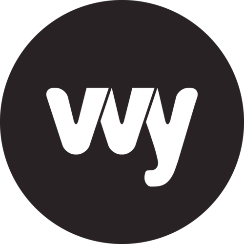 A black circular logo with the letters 'w', 'w', and 'y' in lowercase, stylized in bold font.