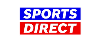 Sports Direct logo with blue, red, and white colors.