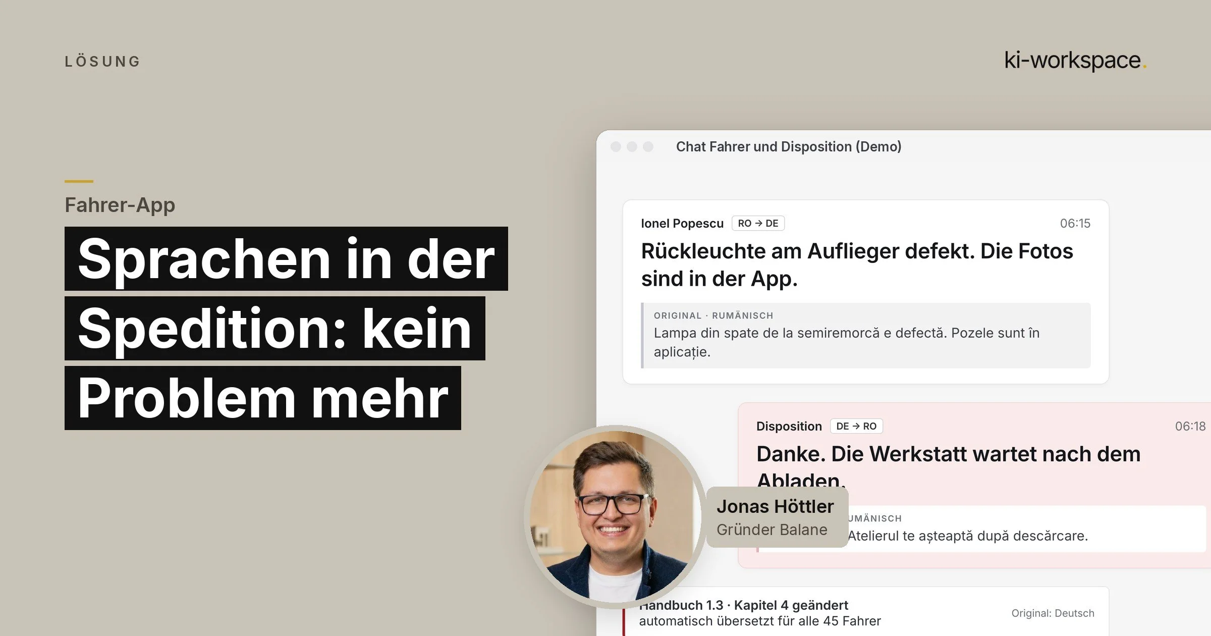 Fahrer-App: Wie eine Spedition die Sprachbarriere abbaut