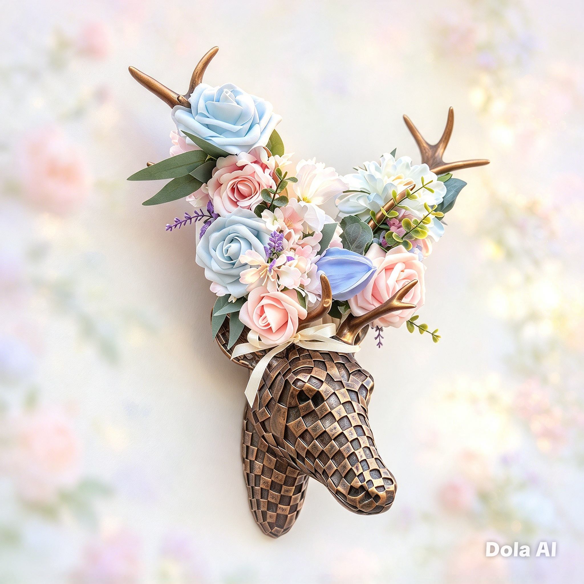 Floral Deer Head