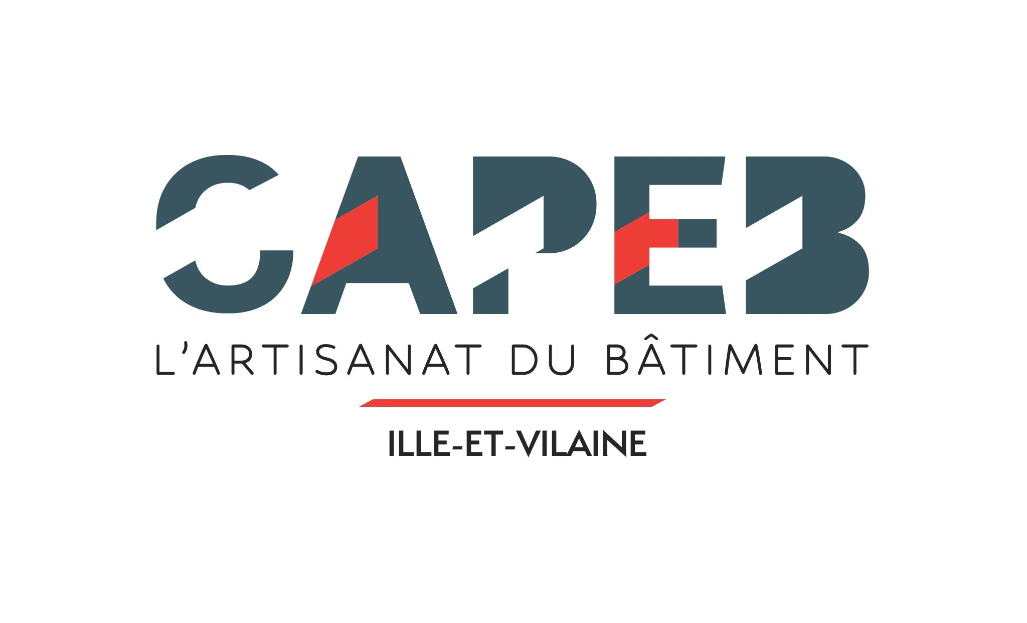 Logo de l'association Caper, artisanat du bâtiment en Île-de-Vilaine, avec le nom en grand et la description en dessous.