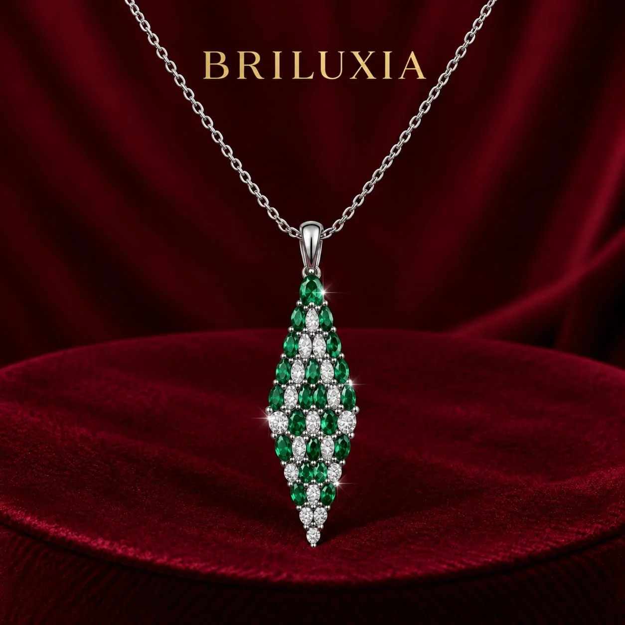 Briluxia Pakhlava Emerald Necklace