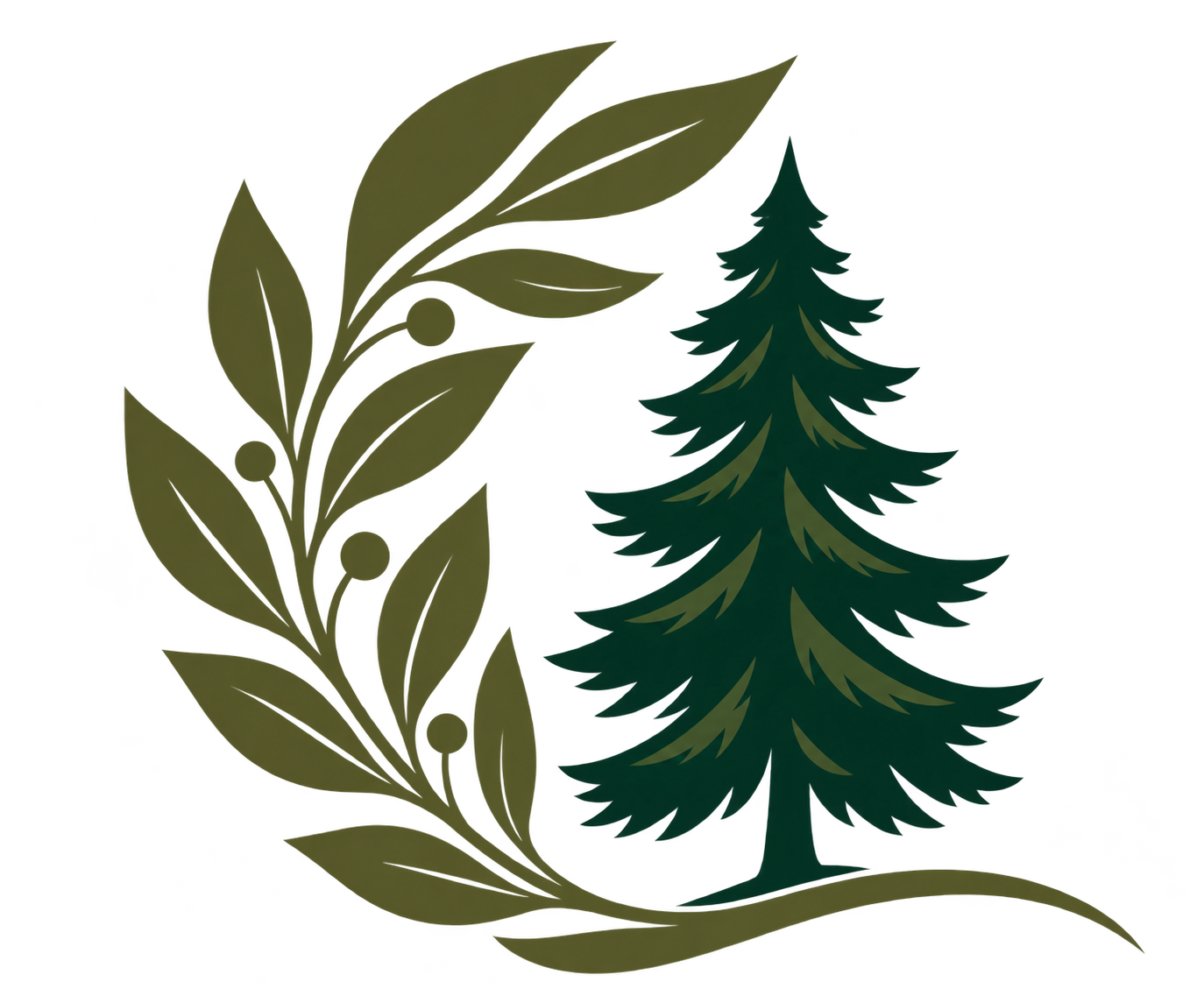 Laurel & Pine Group logo featuring a laurel branch and evergreen pine tree