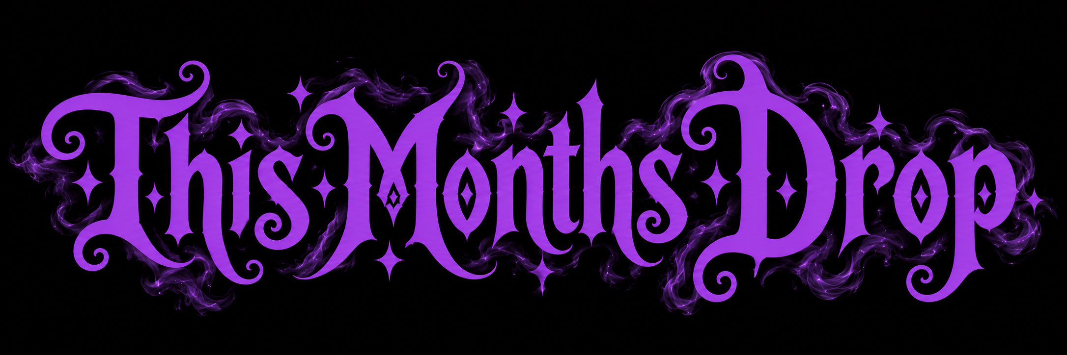 Purple text reading 'The Moth Shop' with a smoky, mystical background on black.