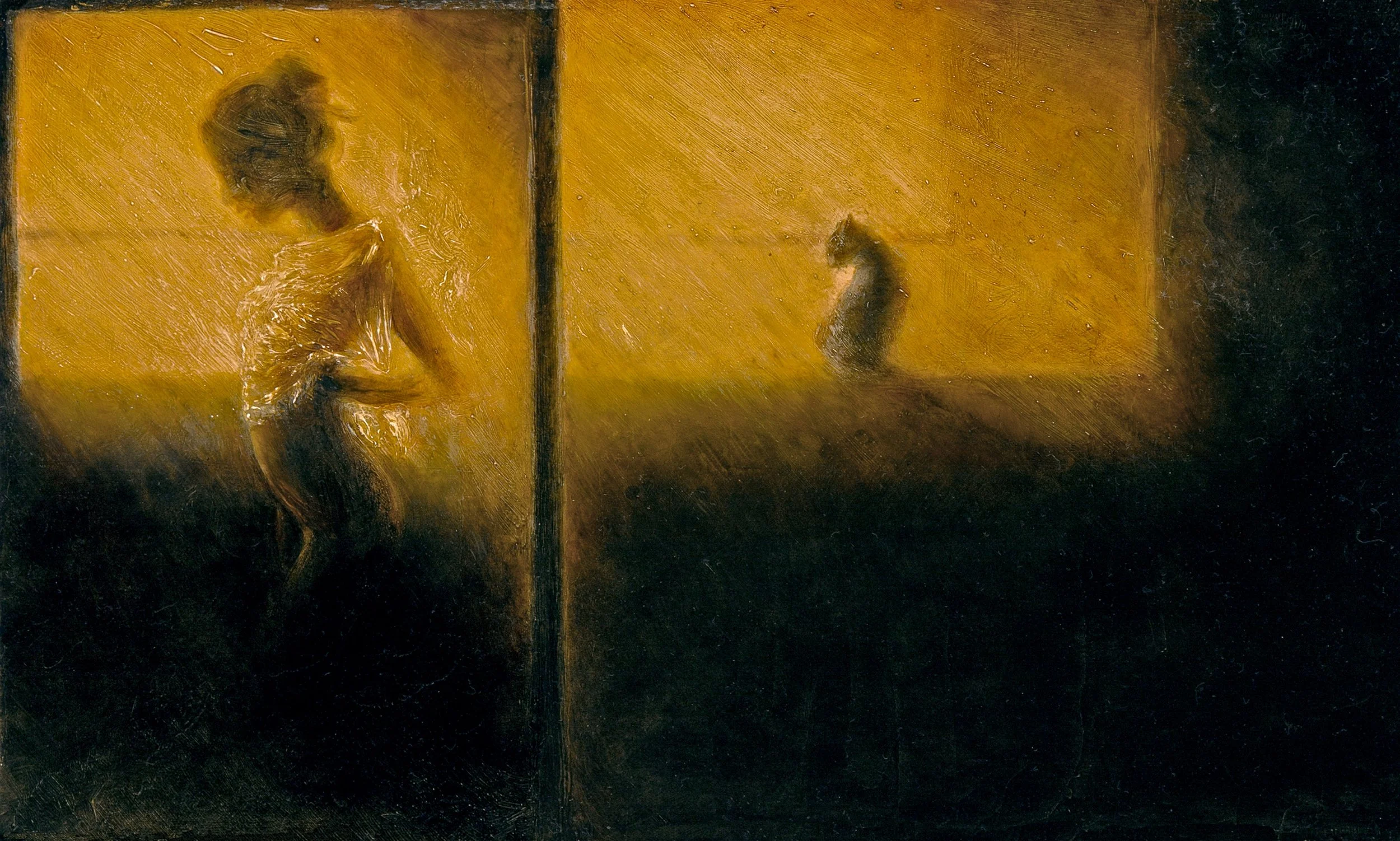 EricAlley Girl and Cat Oil on Board.jpeg