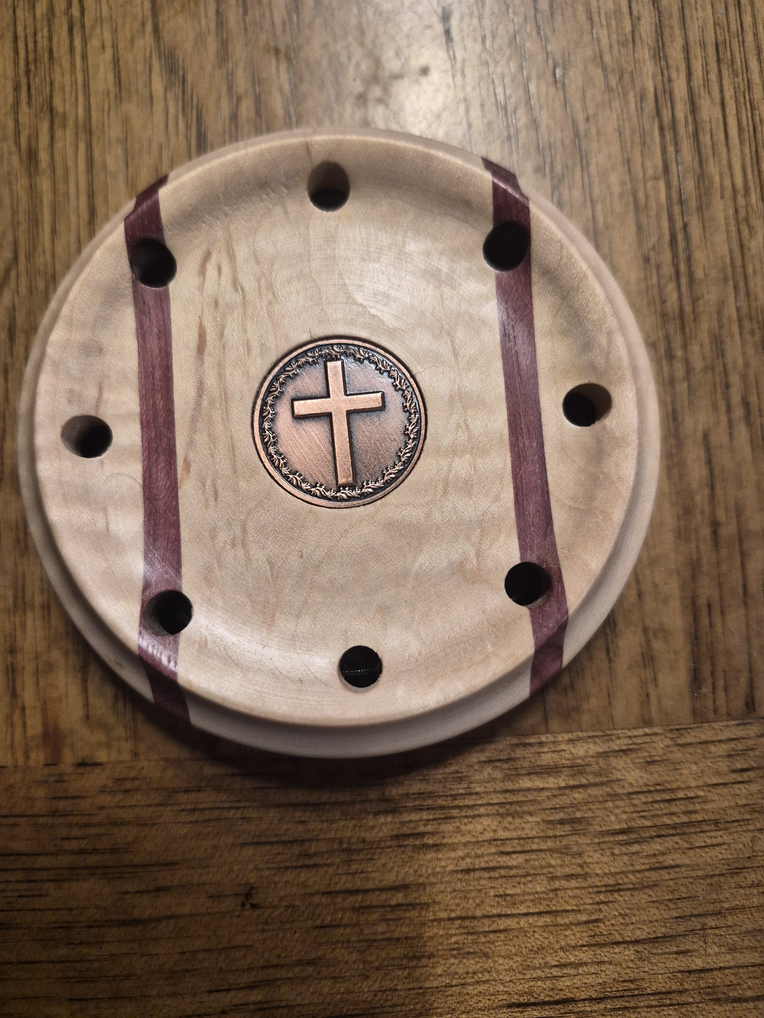 CURLY MAPLE PURPLE HEART LAMINATE - ALUMINUM