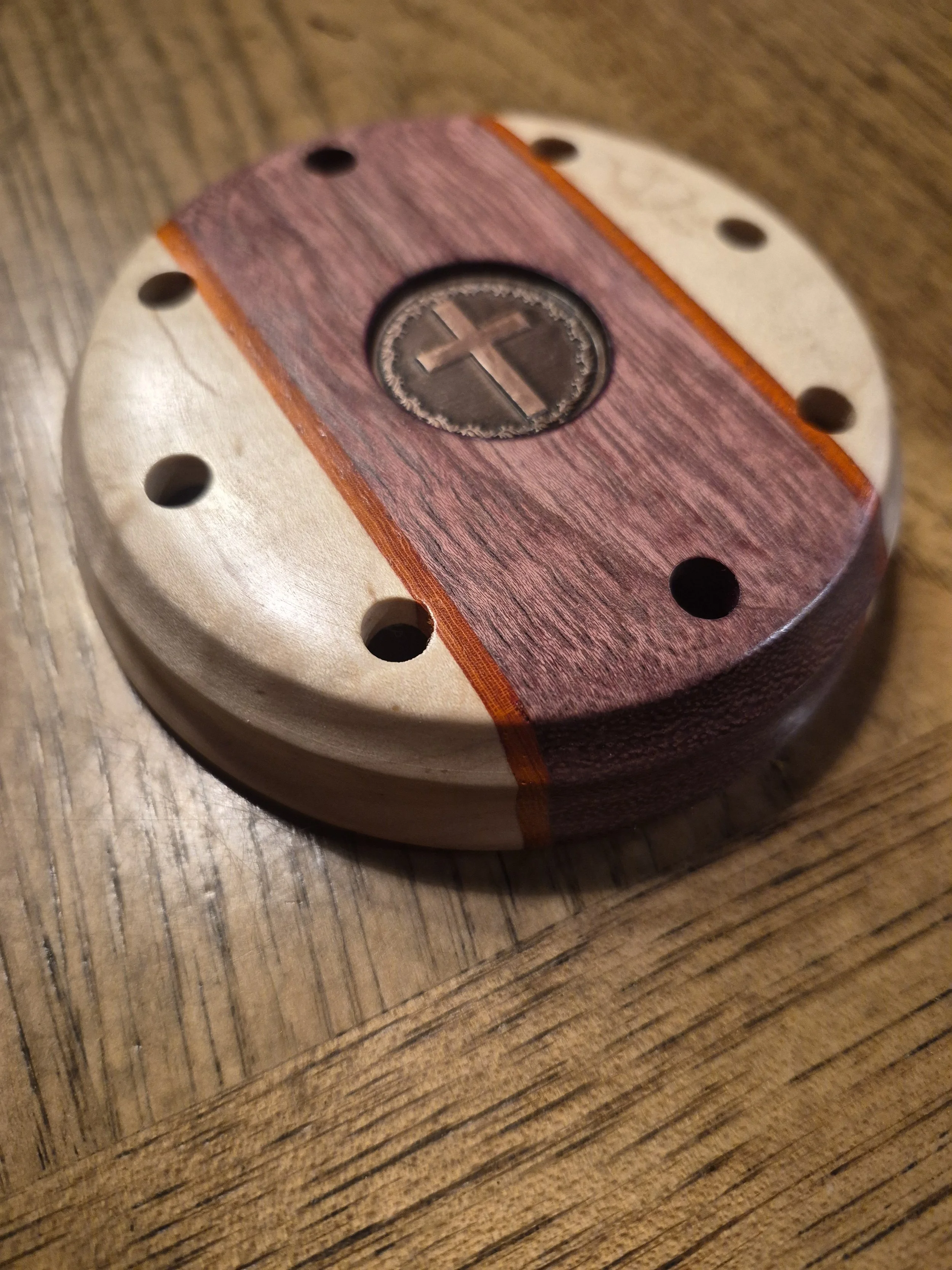 CURLY MAPLE AFRICAN PADUK PURPLE HEART SLATE