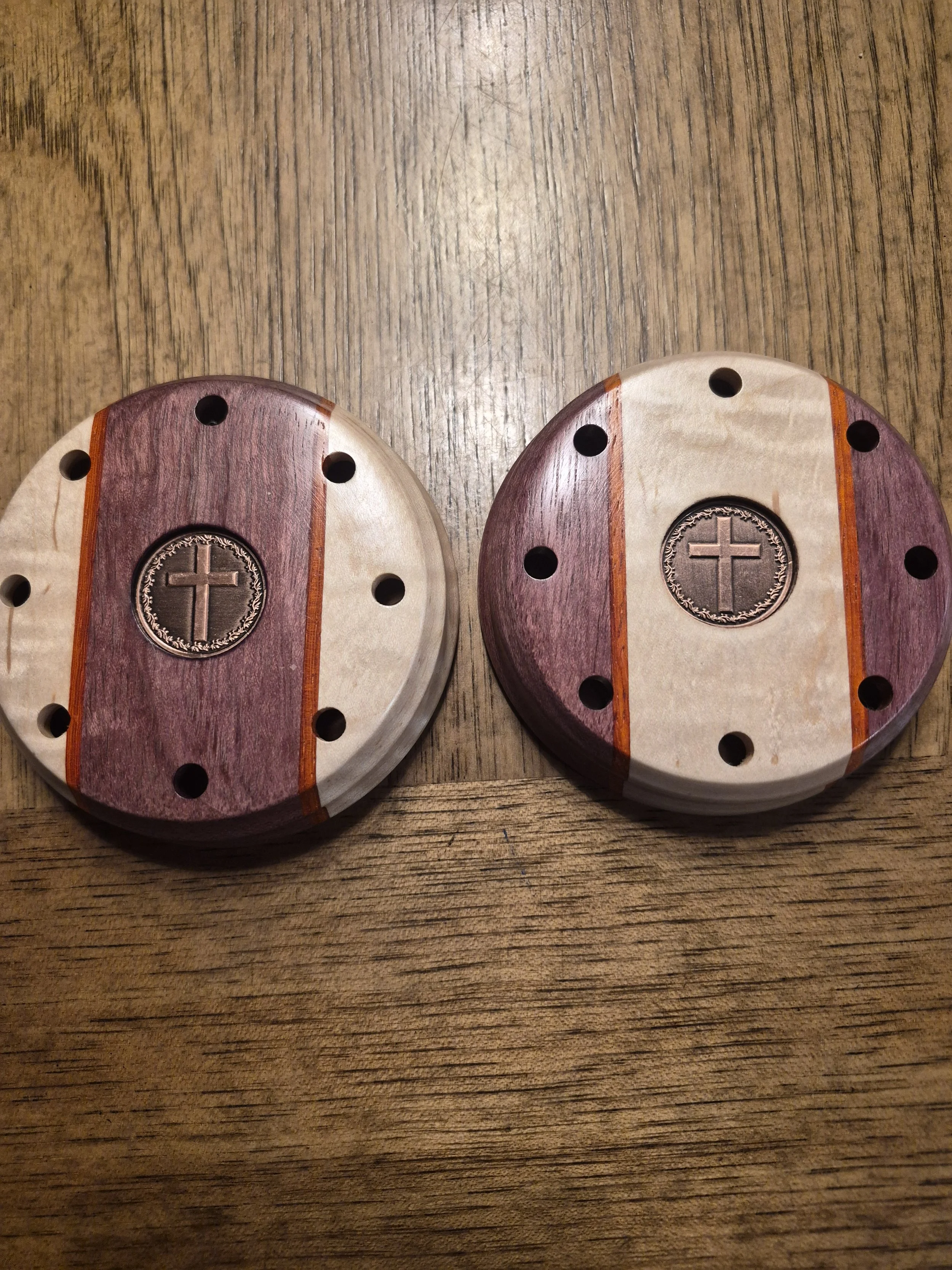FATHER & SON SET PURPLE HEART AFRICAN PADUK AND CURLY MAPLE LAMINATE - SLATE