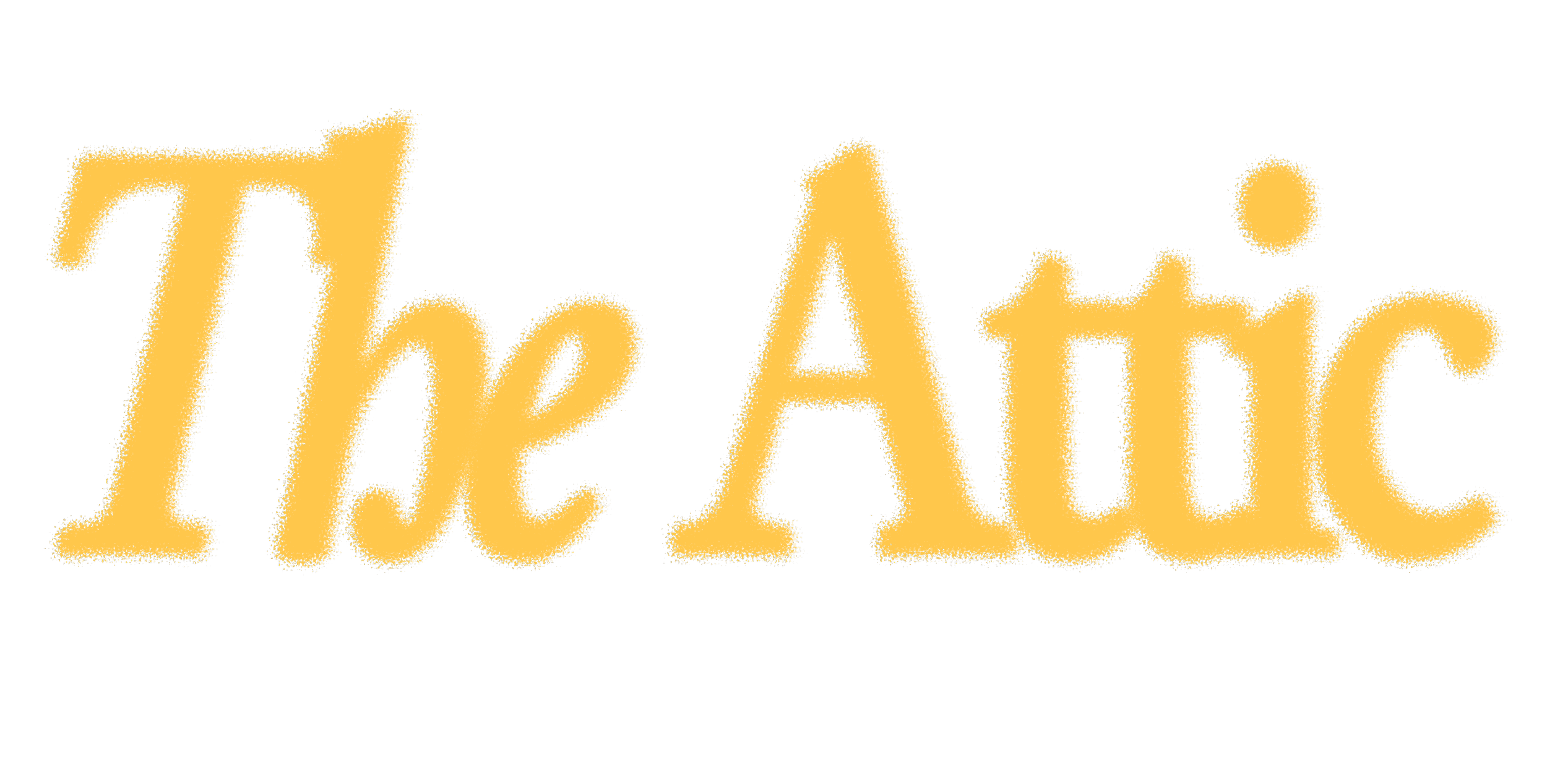 Sign that reads 'The Attic' in yellow text.