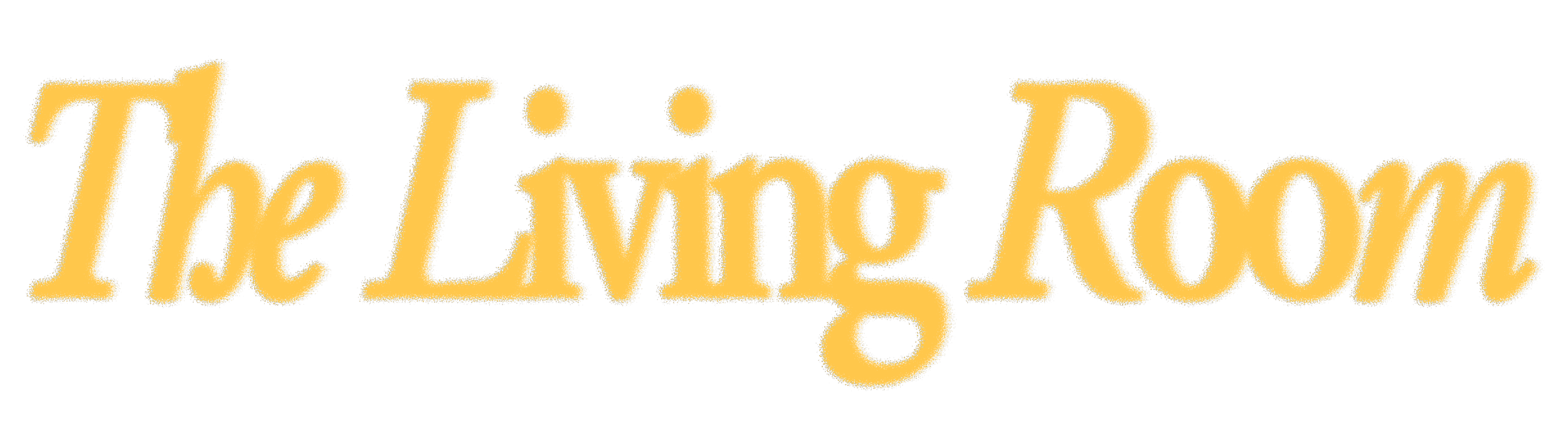 Text that reads 'The Living Room' in yellow.