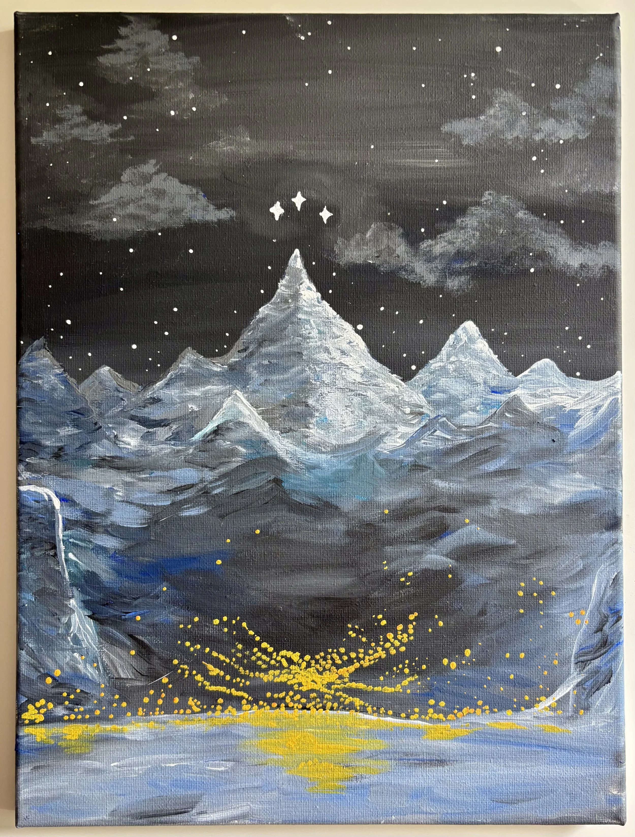 City of Starlight - Original Acrylgemälde