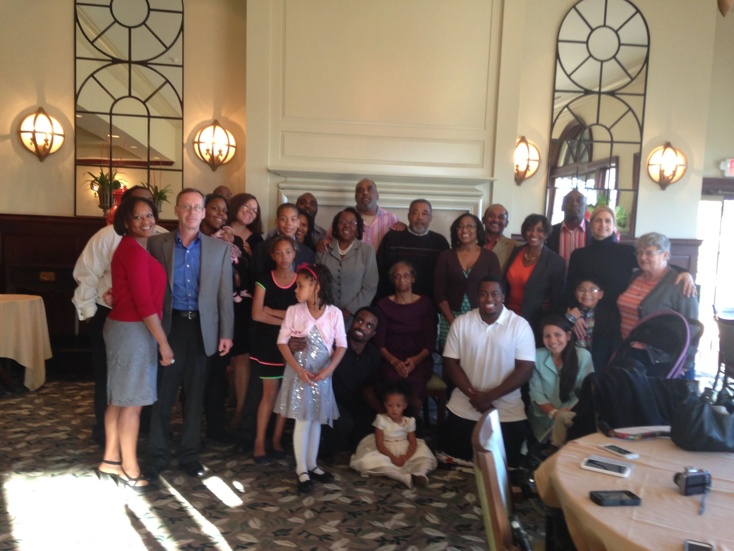 Ruff family Thanksgiving celebration 2013 - last time my Mom was present - Bermuda Run Country Club
