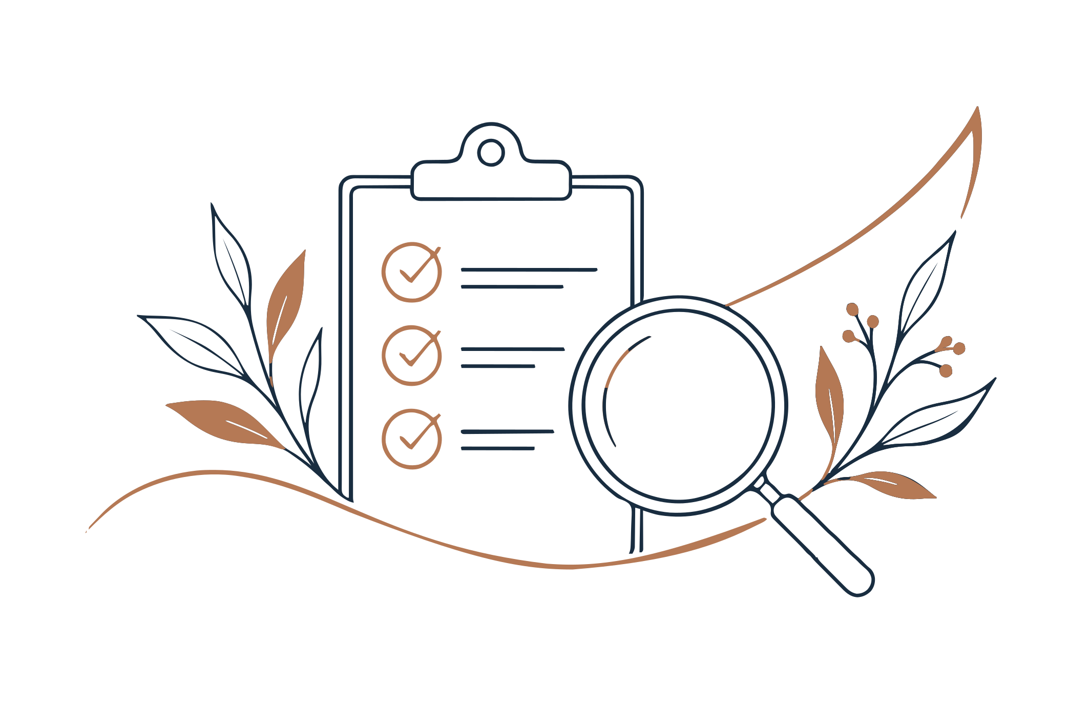 Checklist illustration representing clear steps, planning and practical support