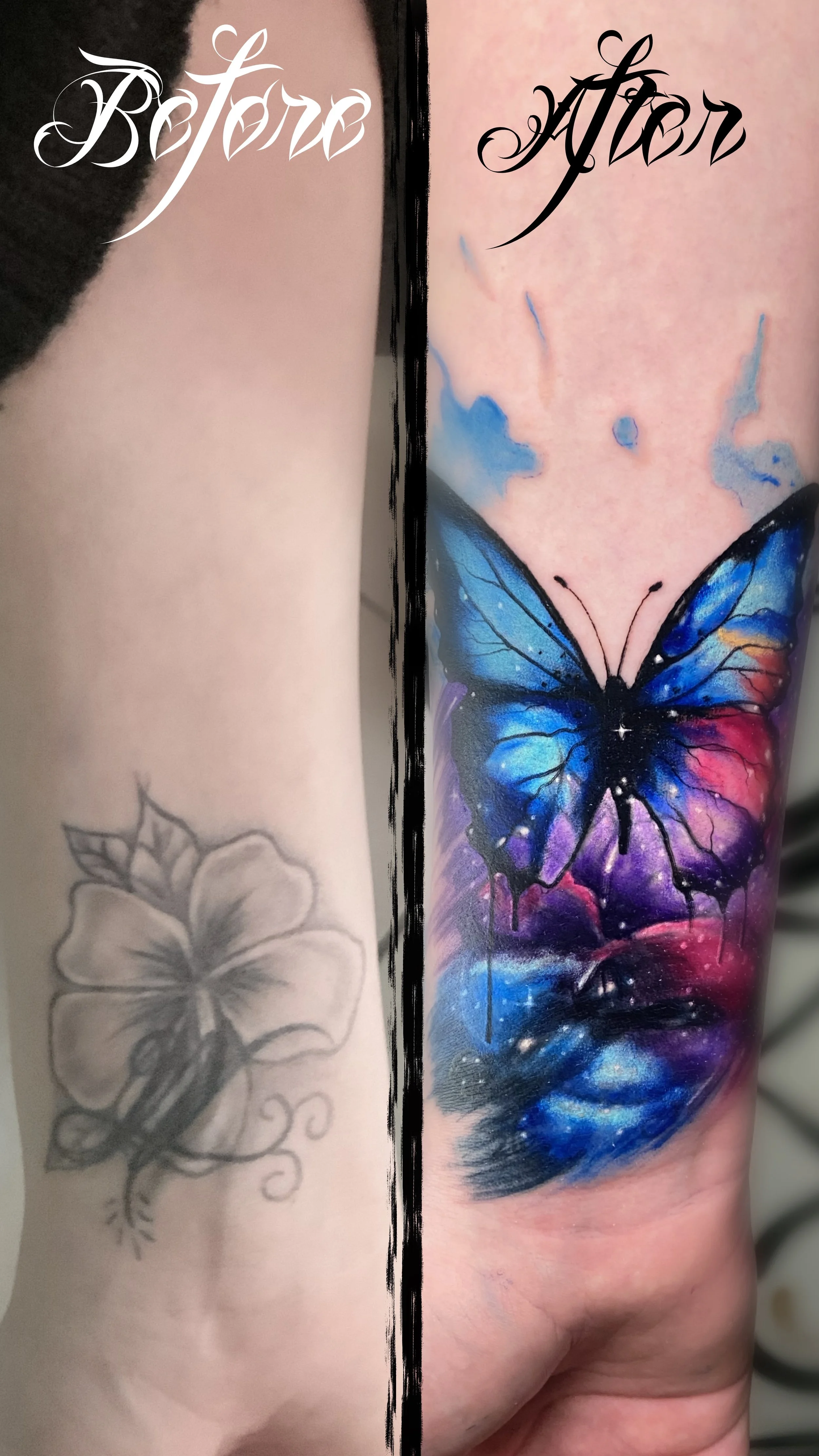 Explore custom cover-up tattoos at NEXT in Paris. Share your existing tattoo and ideas to discuss suitable designs, size and placement.