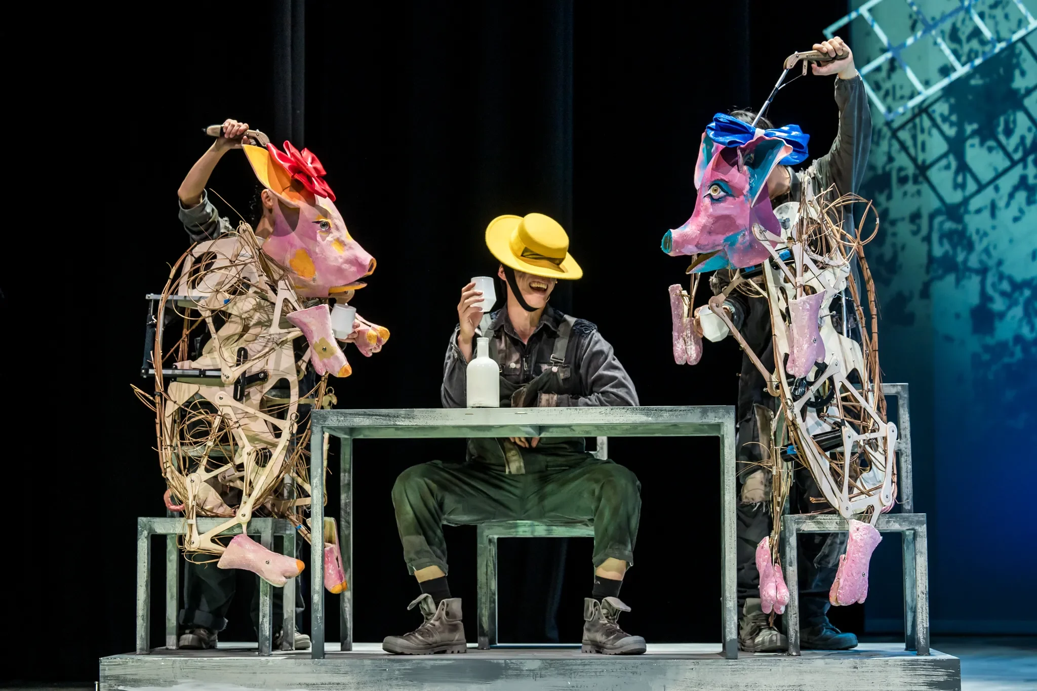 ANIMAL FARM   |   The Finger Players   |   Puppet Design   |  2025   |   image credit Moonrise Studio, courtesy of Arts House Limited
