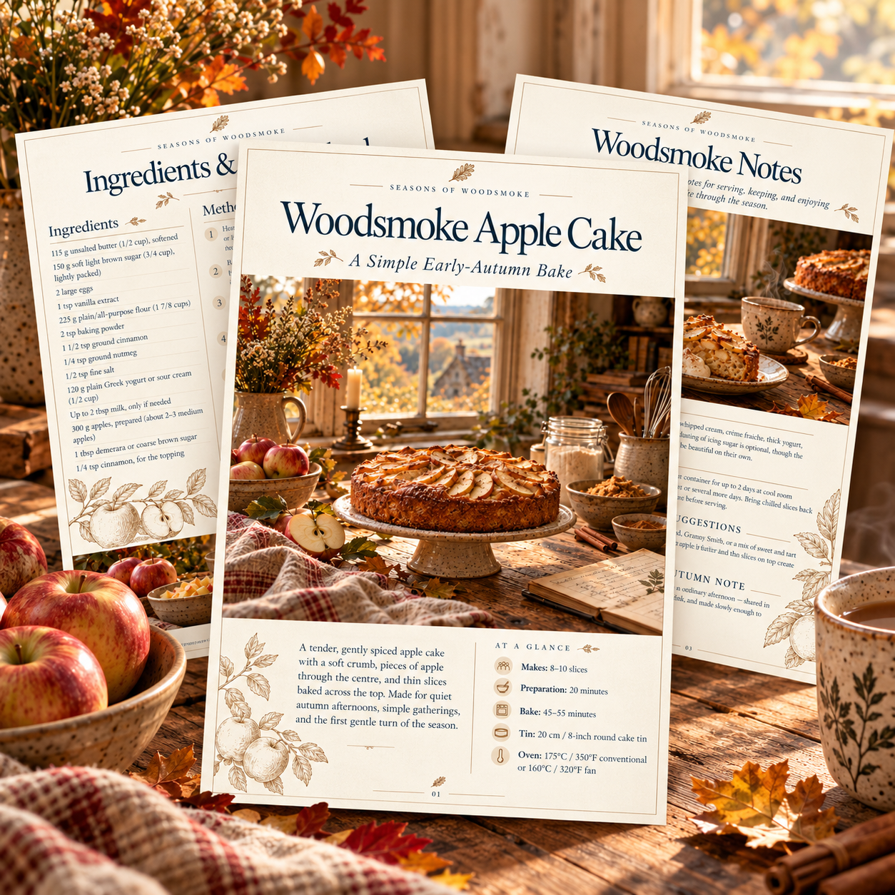Woodsmoke Apple Cake — A Simple Early-Autumn Bake