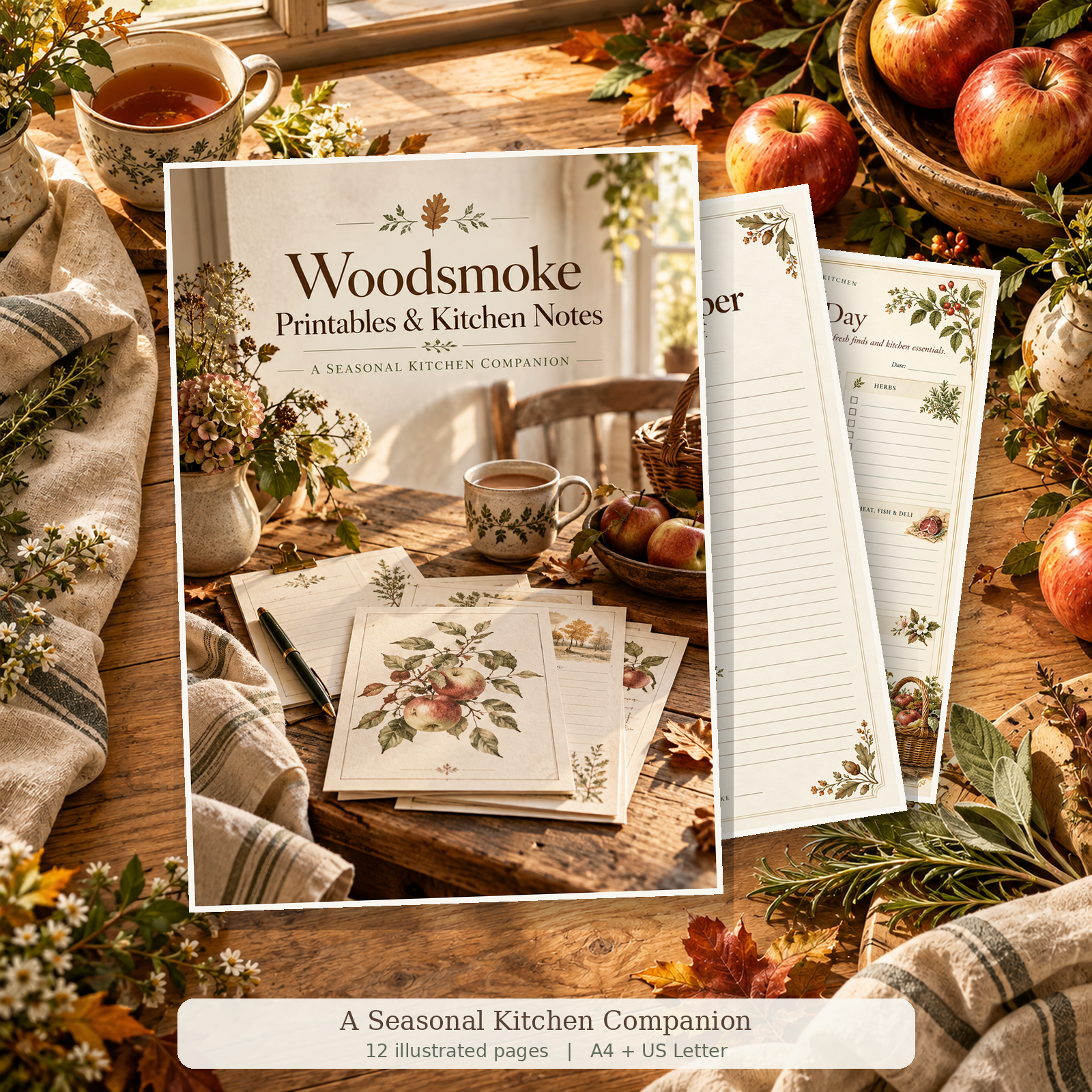 Woodsmoke Printables & Kitchen Notes