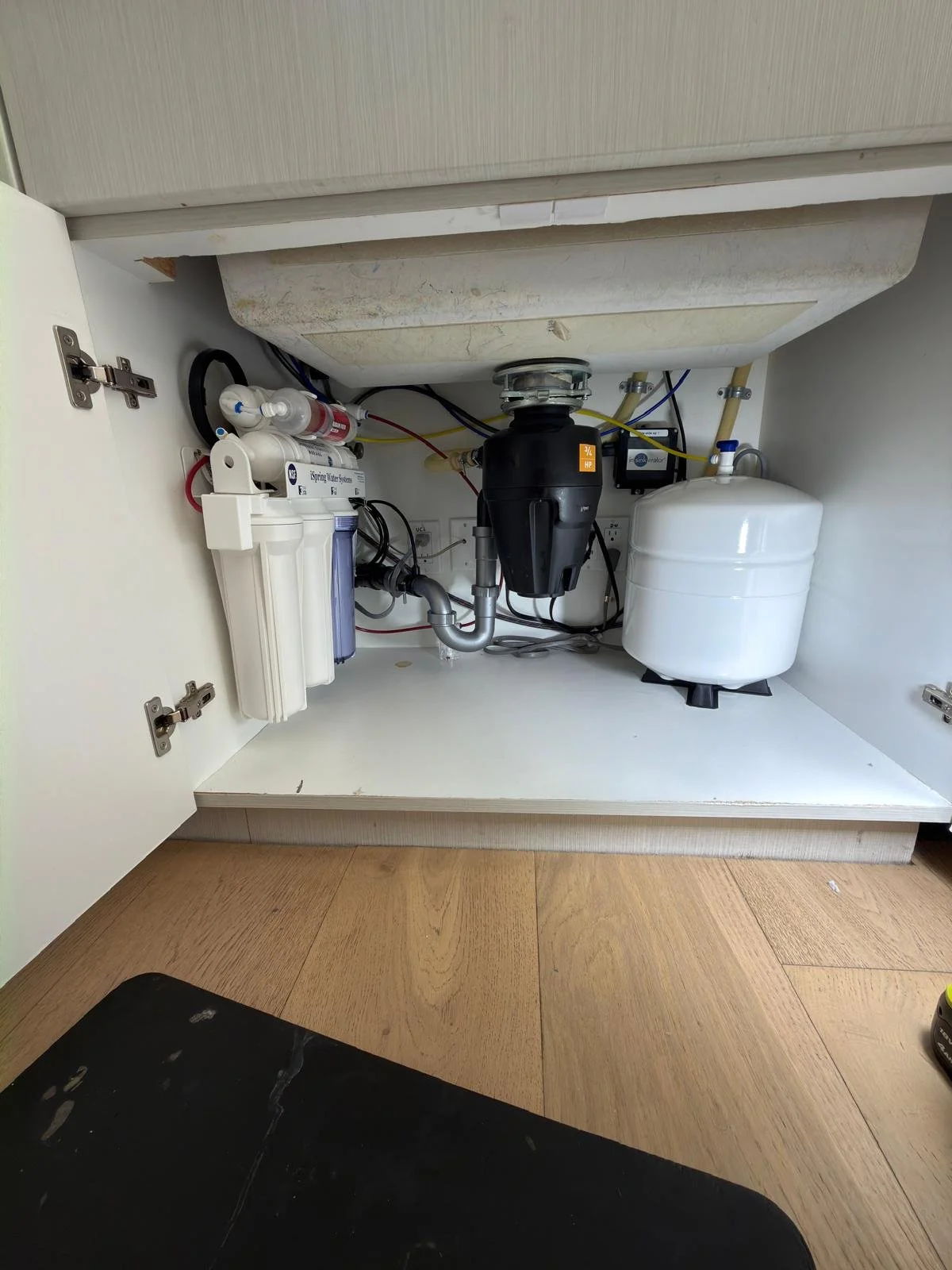 Under sink water filtration system installation-Labor starting at 200$. Materials not included.