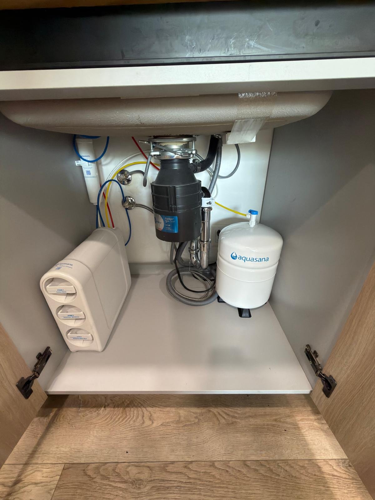 Under sink water filtration system installation-Labor starting at 200$. Materials not included