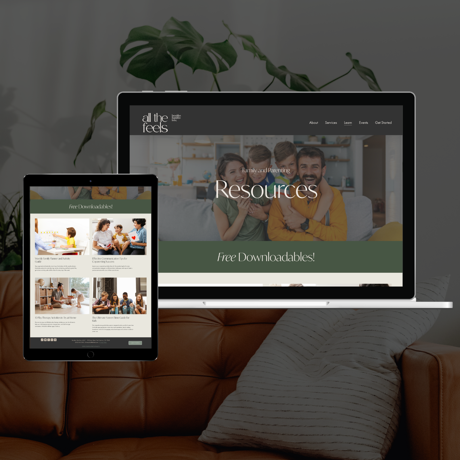 All the Feels Website Template for Therapists and Coaches