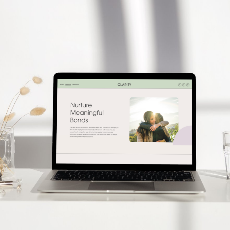 Clarity Website Template for Therapists and Coaches