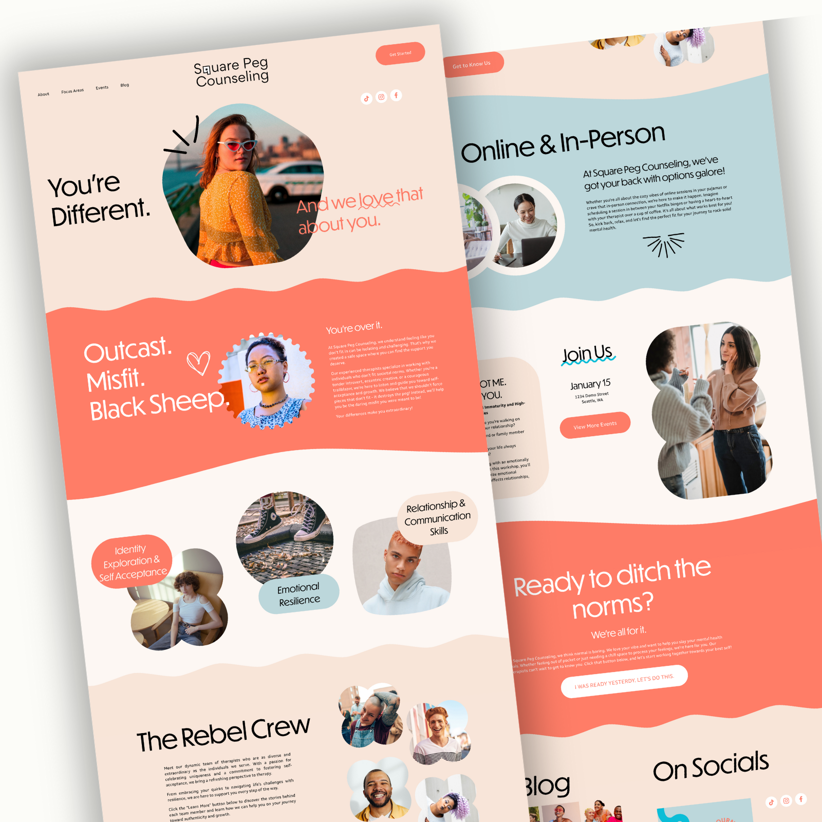Square Peg Website Template