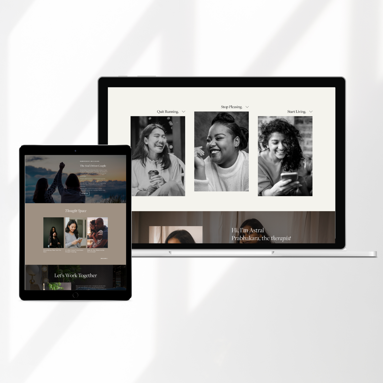 Astral Website Template for Therapists and Coaches