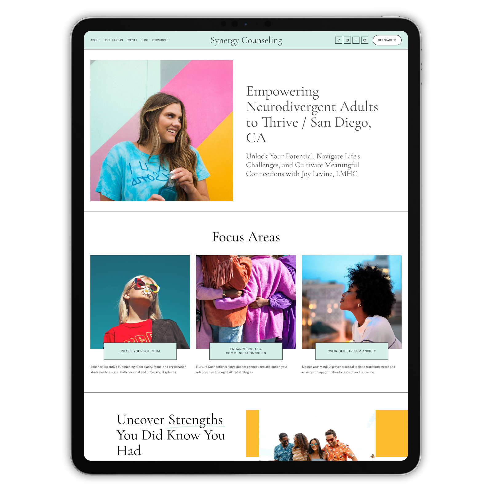 Synergy Website Template for Therapists and Coaches
