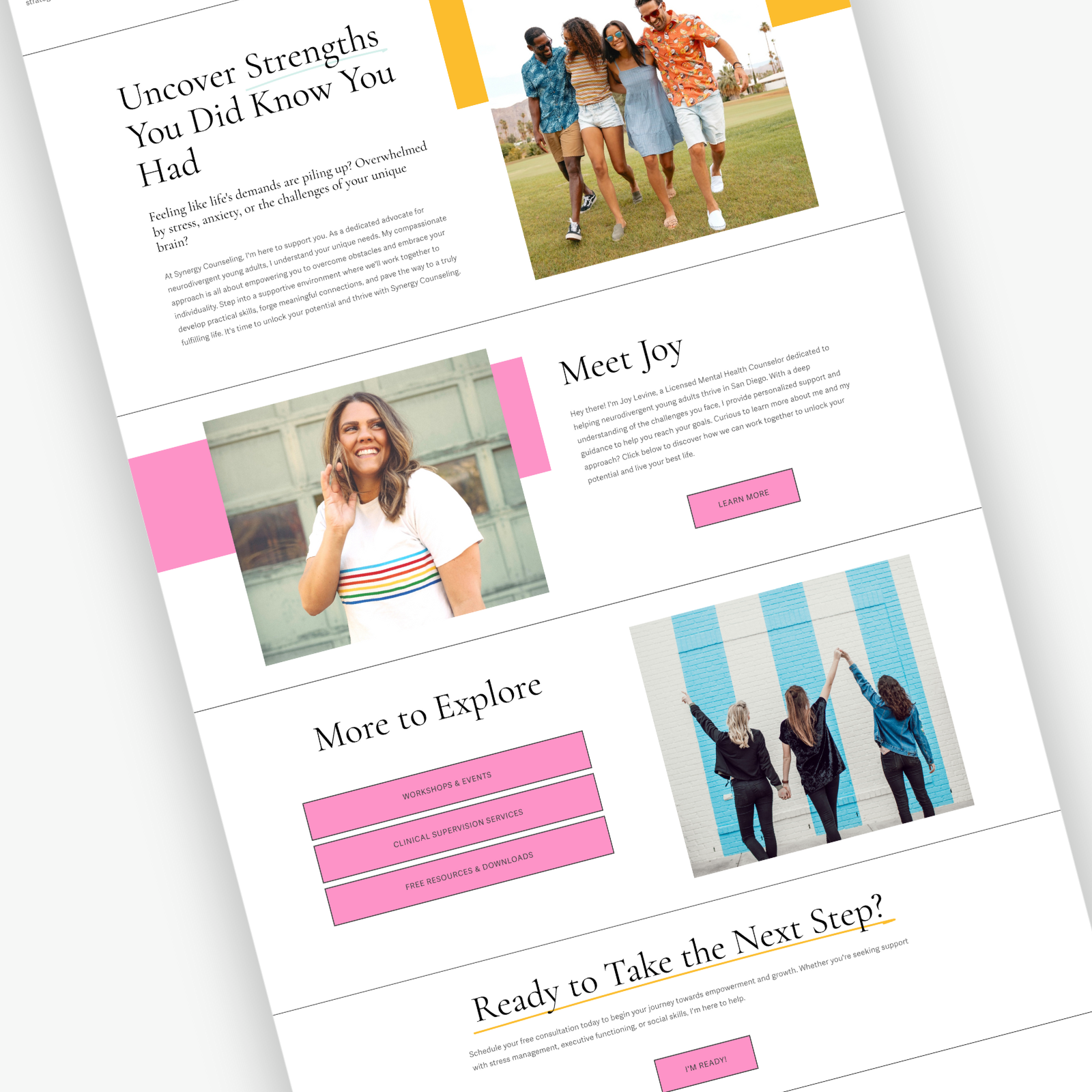 Synergy Website Template for Therapists and Coaches