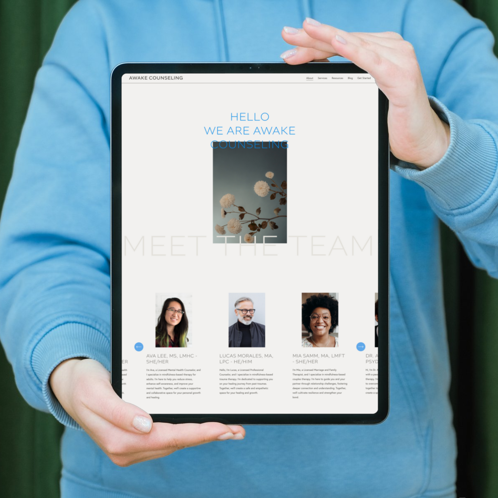 Awake Website Template for Therapists and Coaches