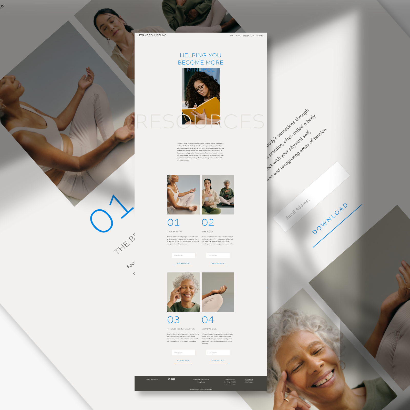 Awake Website Template for Therapists and Coaches