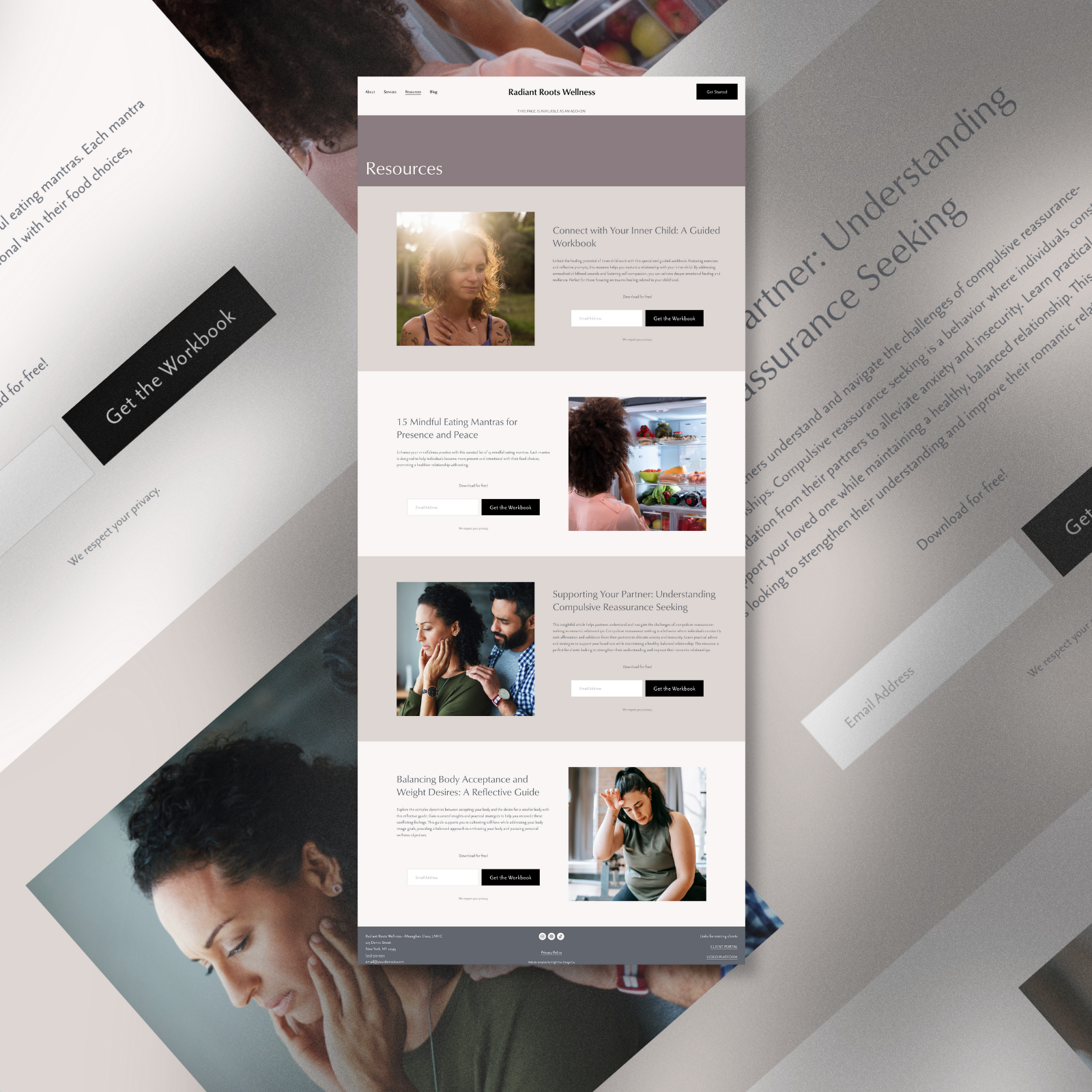 Radiant Roots Website Template for Therapists and Coaches