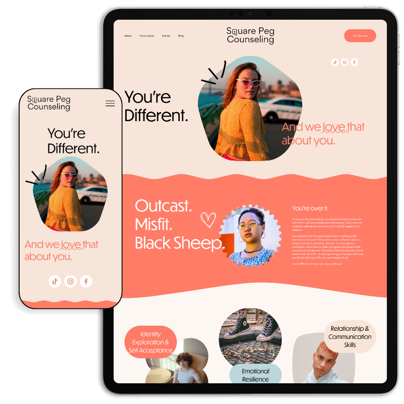 Square Peg Website Template