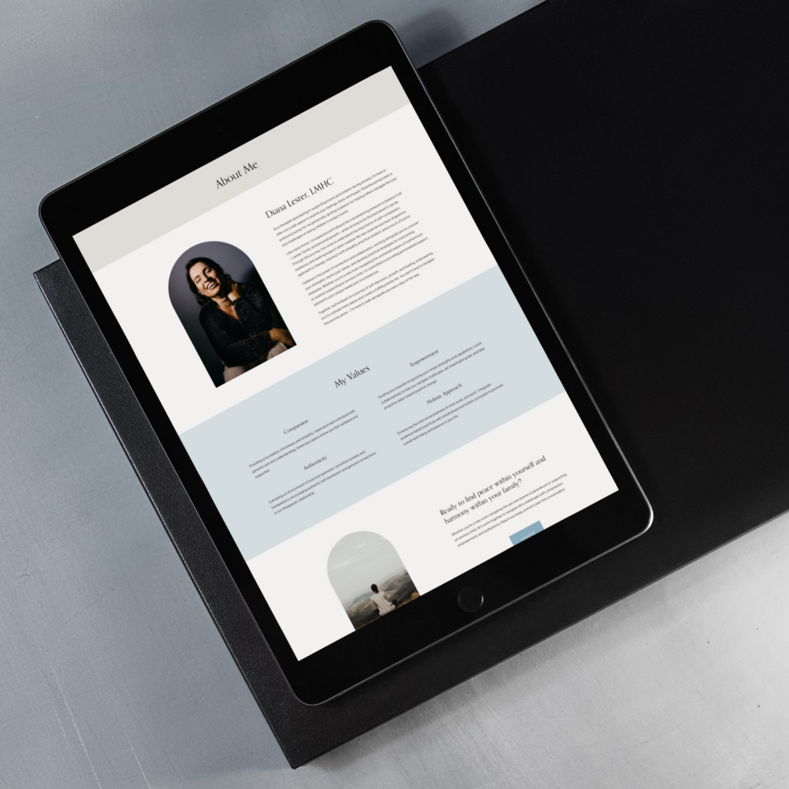 Inner Peace Website Template for Therapists and Coaches