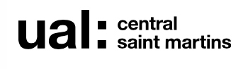 UAL Central Saint Martins logo in black text on a white background.