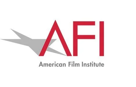 American Film Institute logo with red letters "AFI" and gray star silhouette