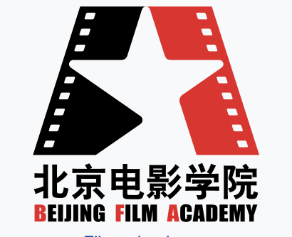 Beijing Film Academy logo with film strip and star design.