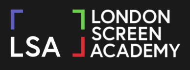 London Screen Academy logo with "LSA" in colorful brackets on black background.