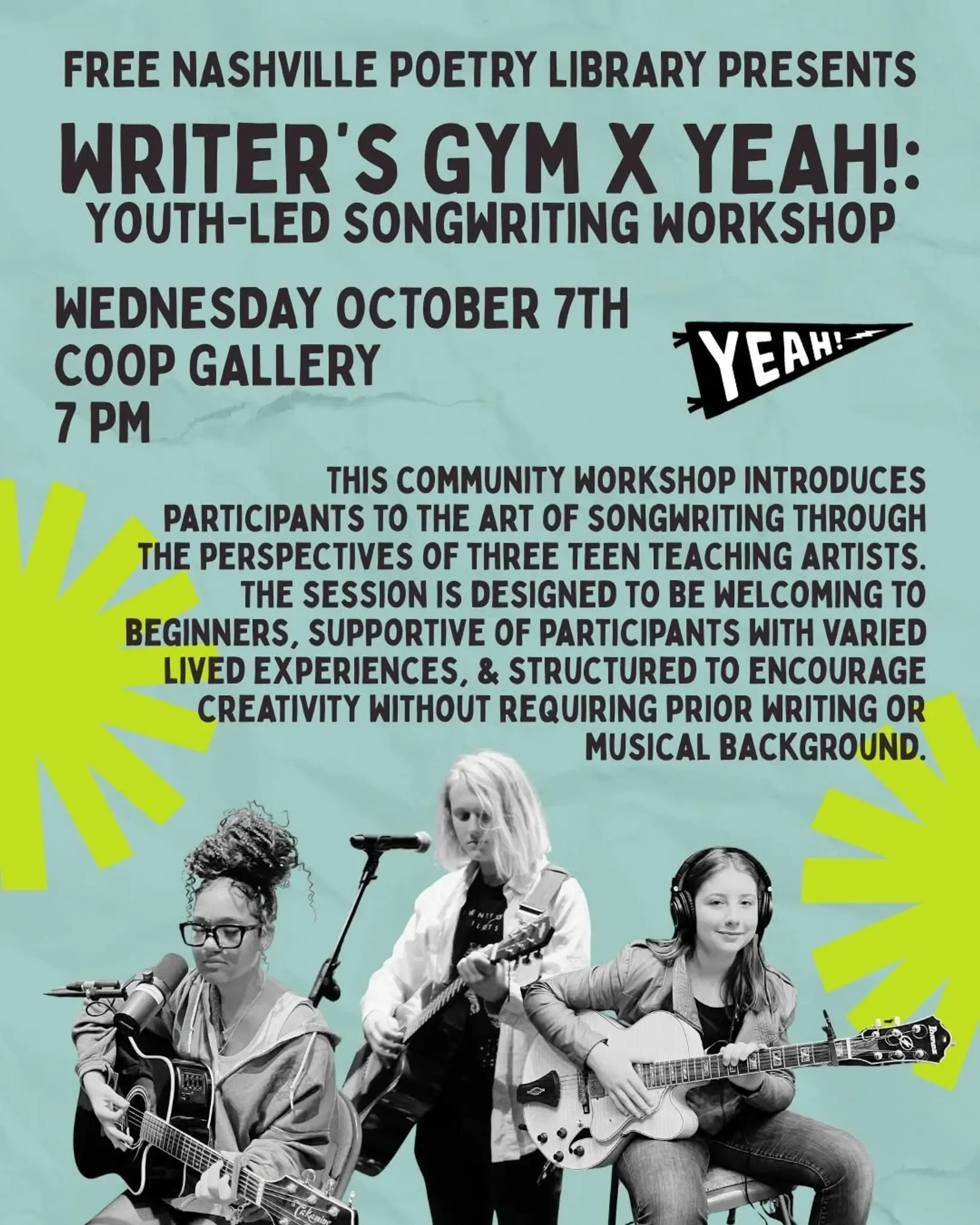 Writer's Gym X-YEAH!  with The Free Nashville Poetry Library