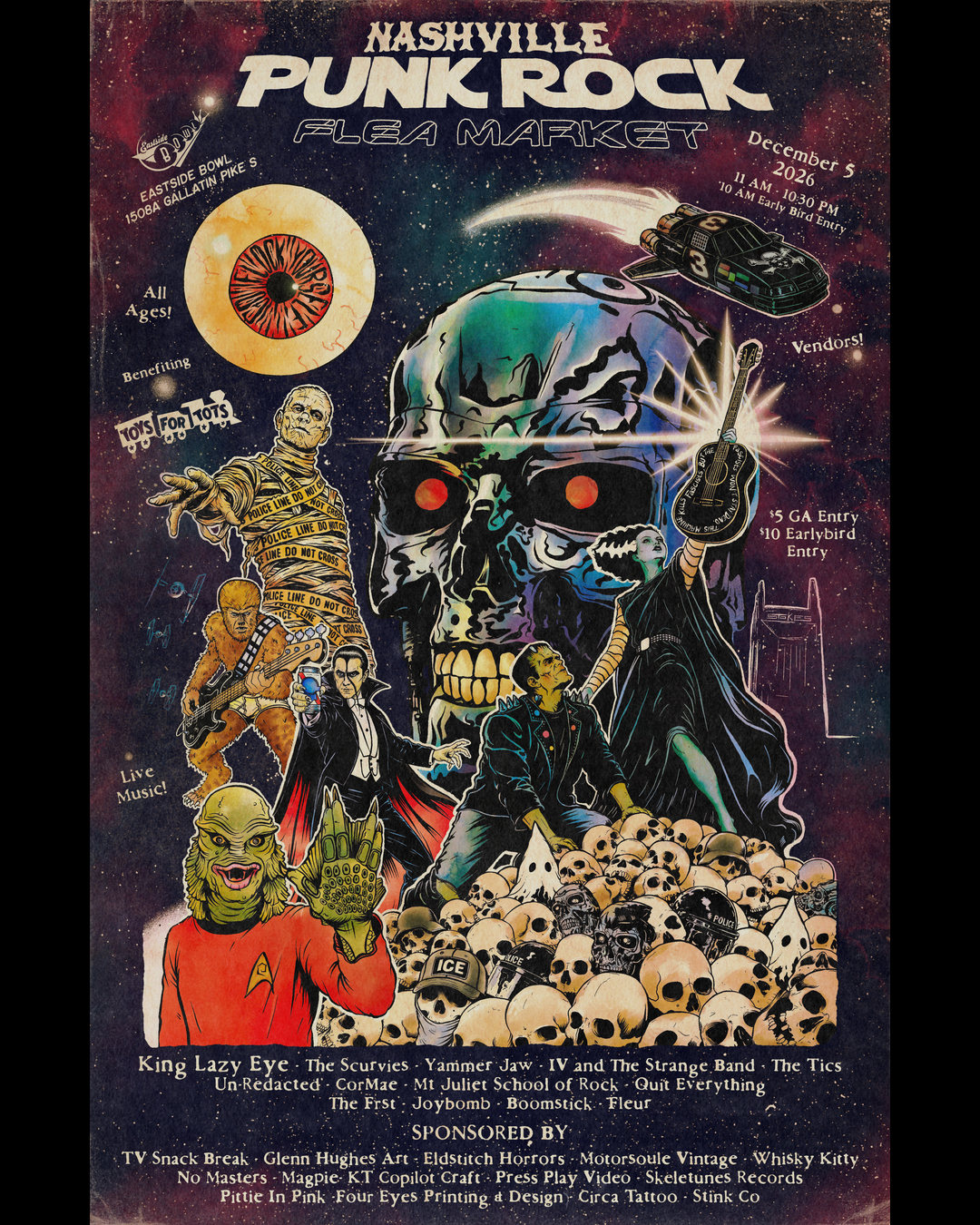 Nashville Punk Rock Flea Market at Eastside Bowl