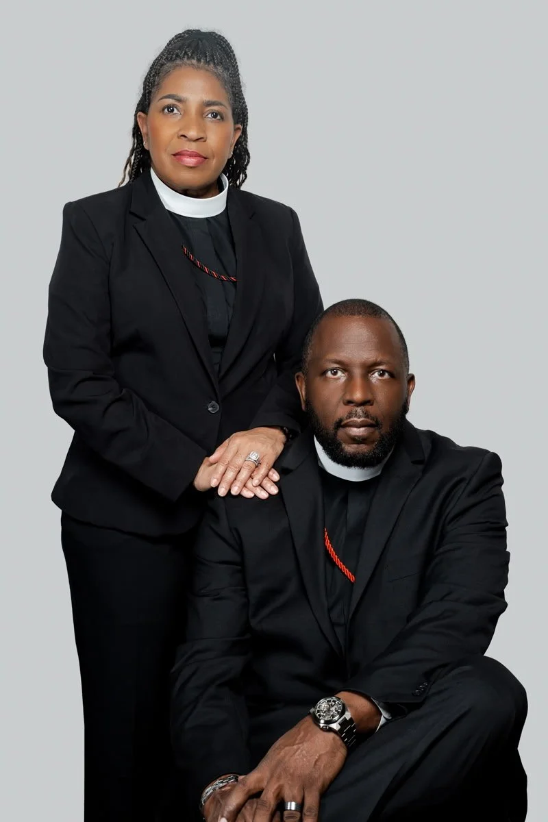 2 people standing together