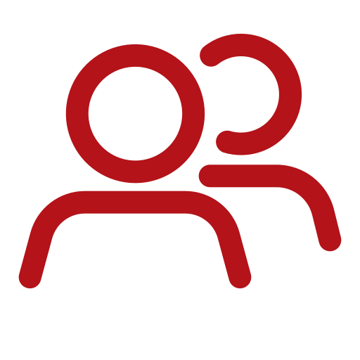 Two-person icon symbolizing compassionate in-home senior care and personalized caregiver support.