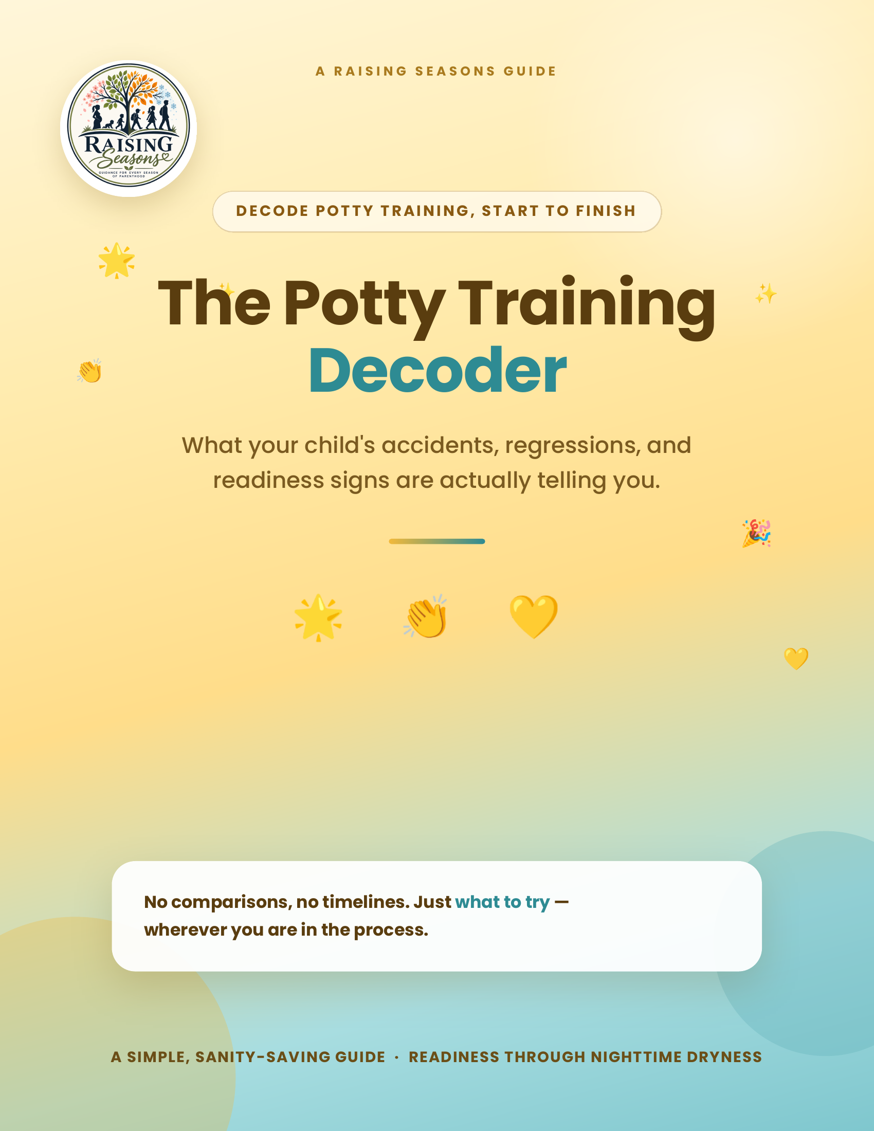The Potty Training Decoder guide cover — parenting guide for potty training